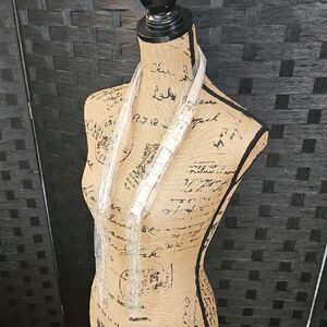 NWOT Cream & Gold Mock Croc Crossbody Purse Strap | Faux Crocodile Bag Strap